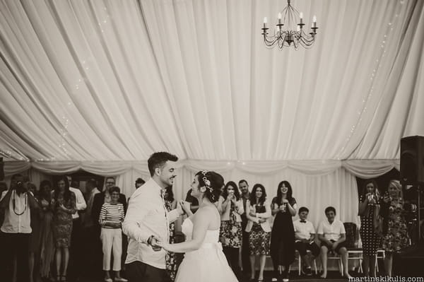 Bride and groom first dance