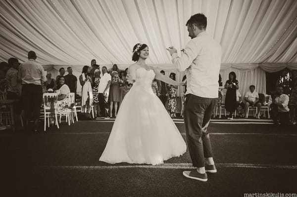 Bride and groom first dance