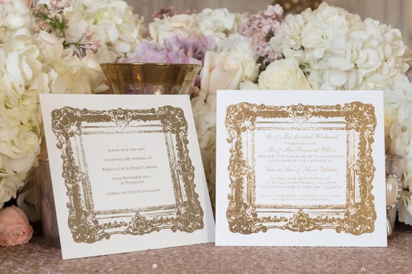 Elegant wedding stationery