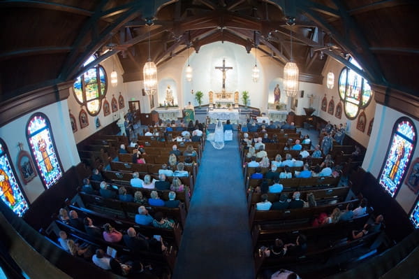 Wedding ceremony in St. Elizabeth Church, Sacramento