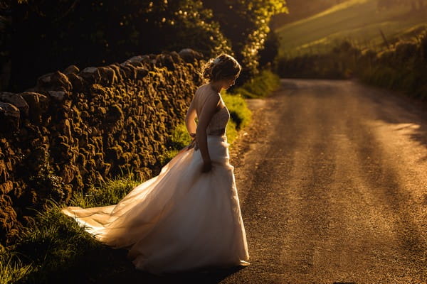 Bride standing in road - Picture by Andrew Keher Photography