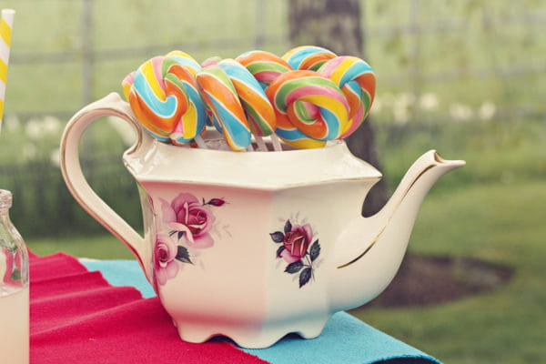 Teapot full of lollipops