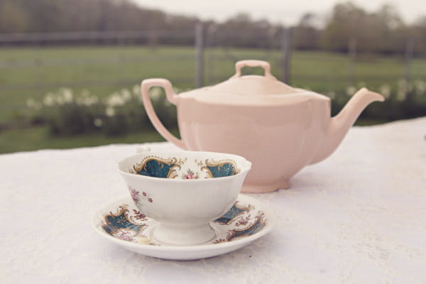 Vintage teacup and teapot