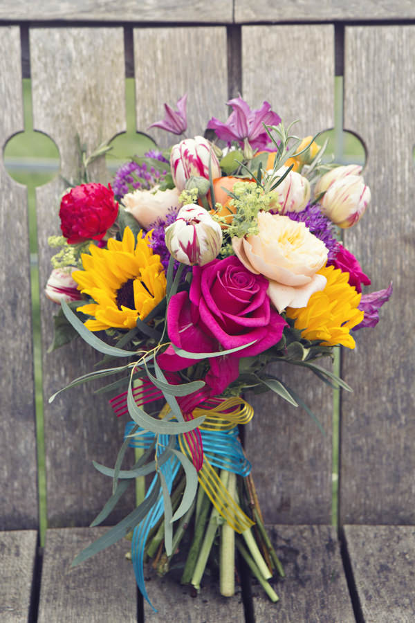 Bright wedding bouquet