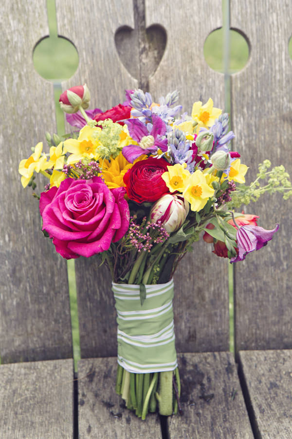 Bright wedding bouquet