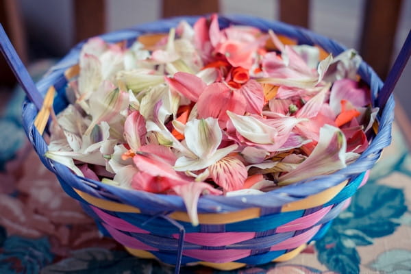Basket of petal confetti
