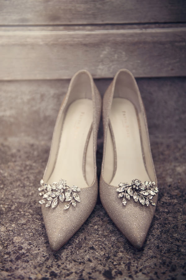 Grey bridal shoes