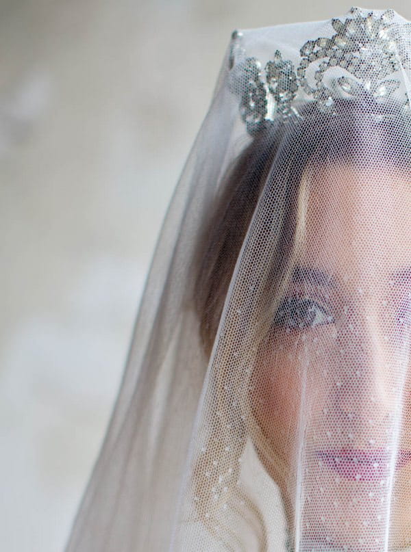 Ballerina bride with veil and crown