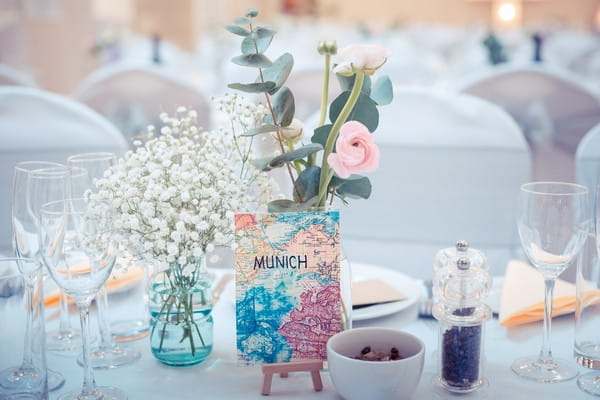 Munich wedding table name card