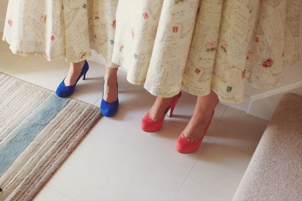 Coloured bridesmaid shoes