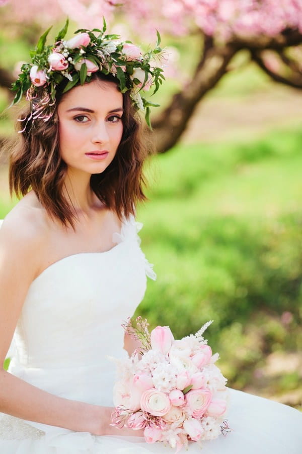 Bride with flower crown