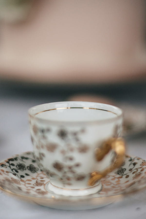 China teacup with gold detail