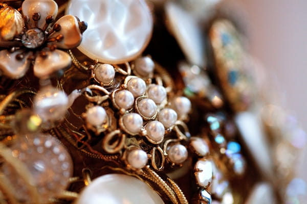 Brooch bouquet close-up