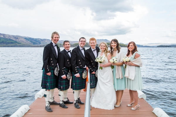 Bridal party by Loch Lomond