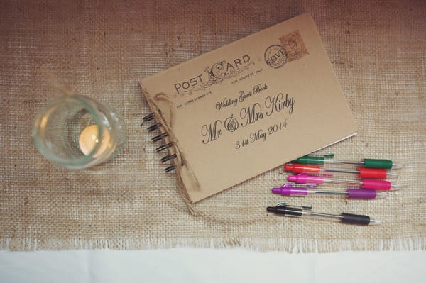 Vintage style wedding guest book