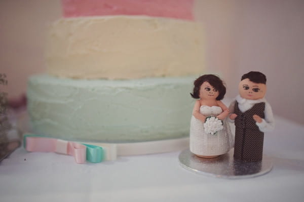 Bride and groom cake toppers