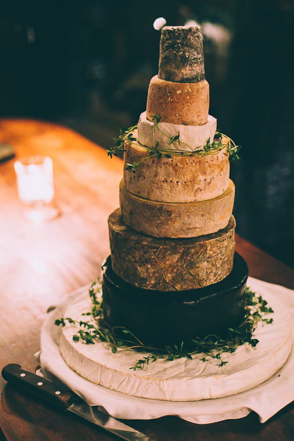 Cheese stack wedding cake