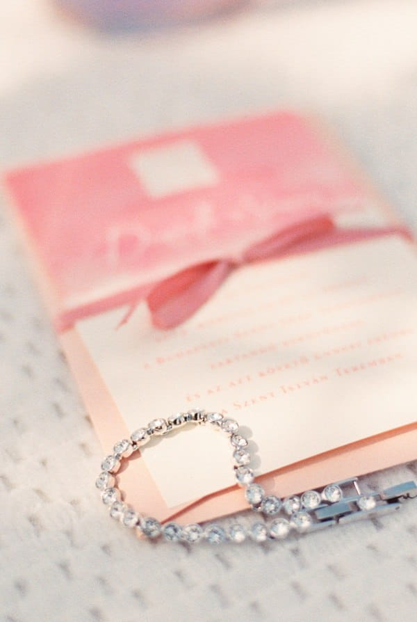 Bracelet on wedding stationery
