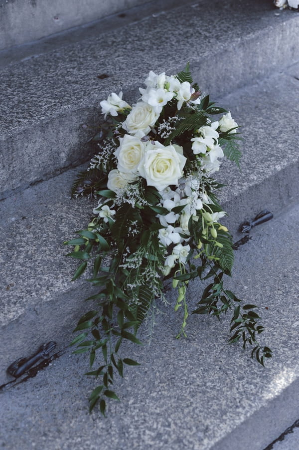 Trailing wedding bouquet