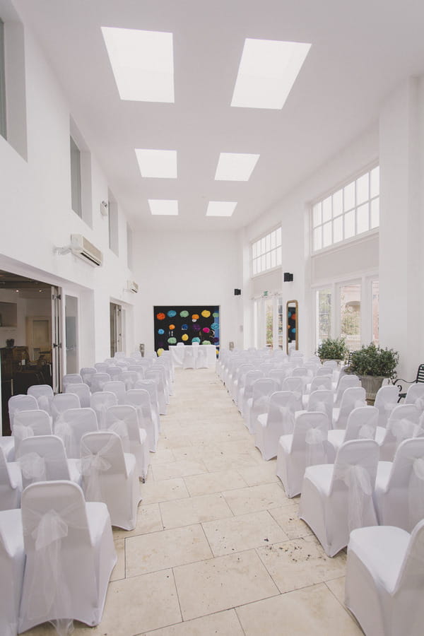 Wedding ceremony seating Fazeley Studios