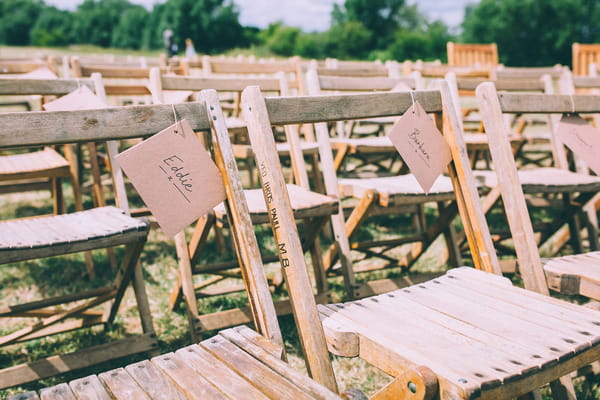Wooden wedding seating