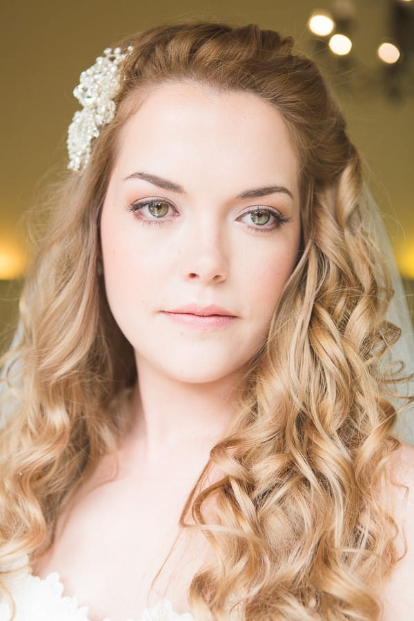 Cascading waves bridal hairstyle