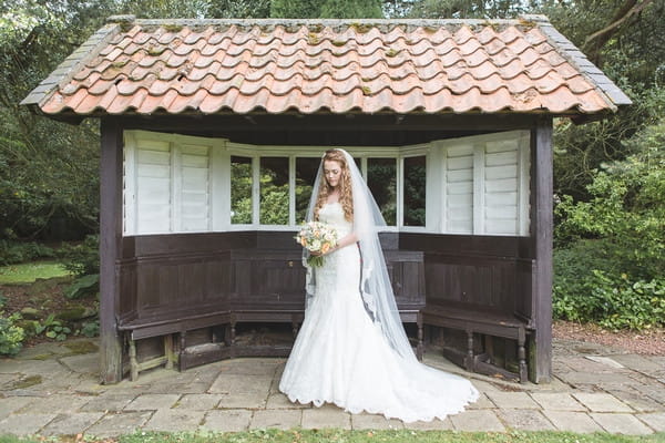Bride in garden of Horton Grange