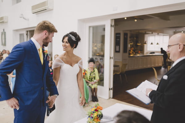 Wedding ceremony at Fazeley Studios