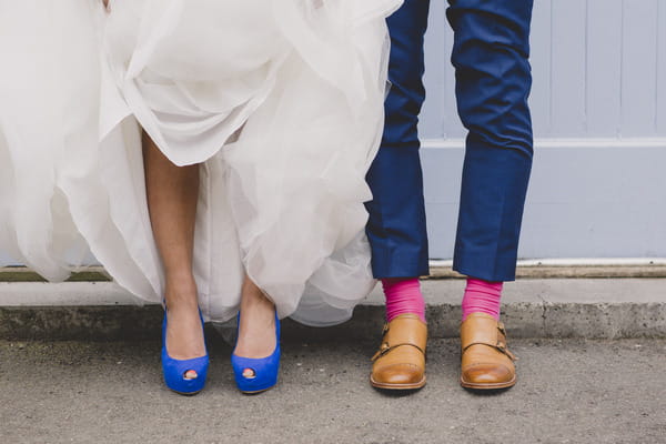 Bride and groom's shoes