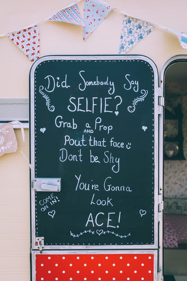 Selfie chalkboard sign