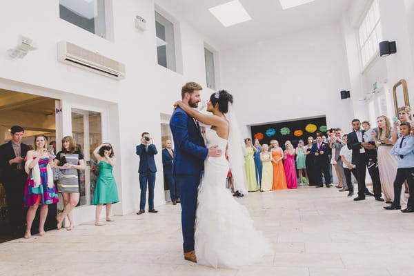 Bride and groom first dance