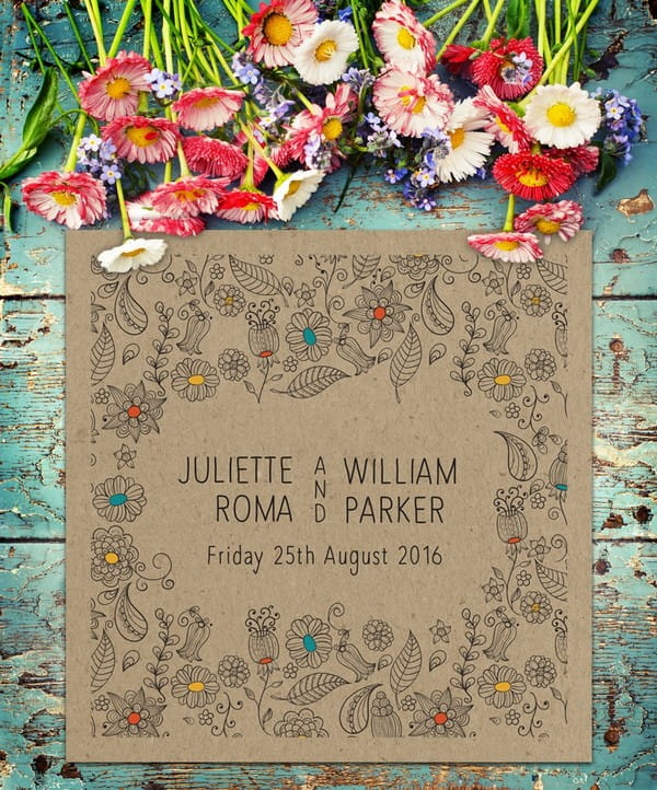 Natural Wedding Invitation - Paperchain Wedding Stationery