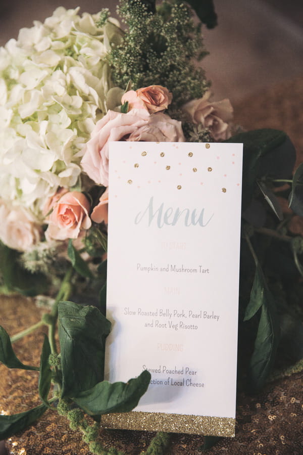 Wedding menu