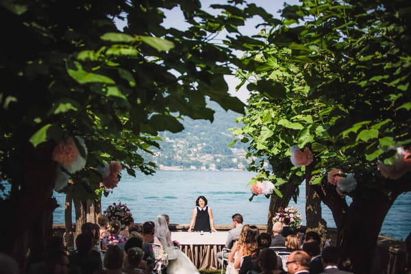 Outdoor wedding ceremony Lake Maggiore, Italy