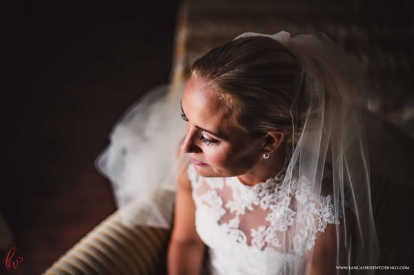 Bride with lace dress