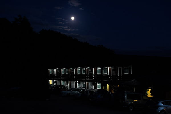 Loch Melfort Hotel at night