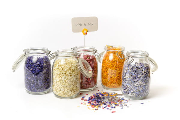 Pick and Mix Jars of Confetti from Shropshire Petals