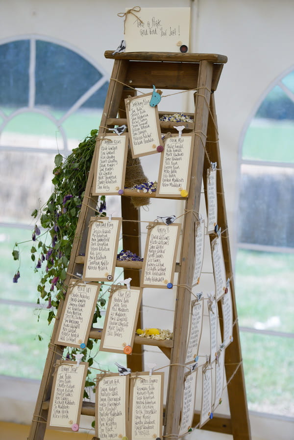 Table Plan with Confetti from Shropshire Petals