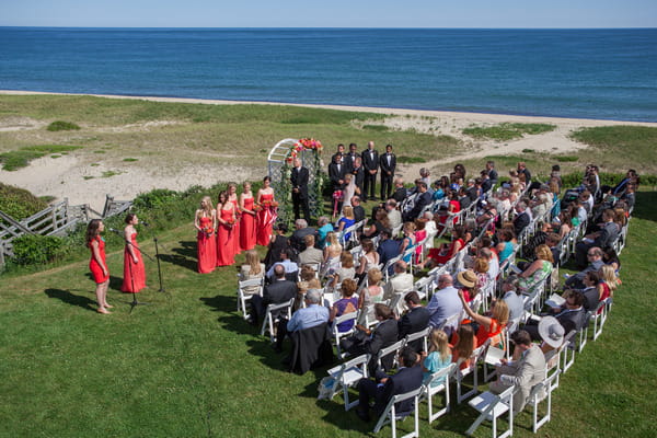 Outdoor wedding ceremony on Nantucket Island