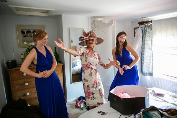 Bridesmaids and mother of the bride