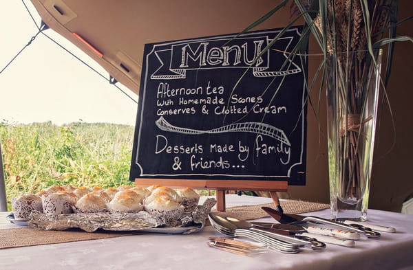 Chalkboard wedding menu