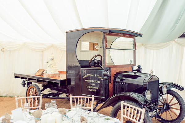 Ford Model T wedding cake table
