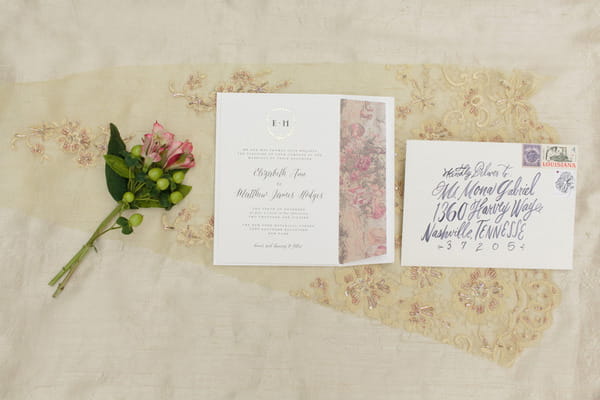 Elegant wedding stationery with script style lettering