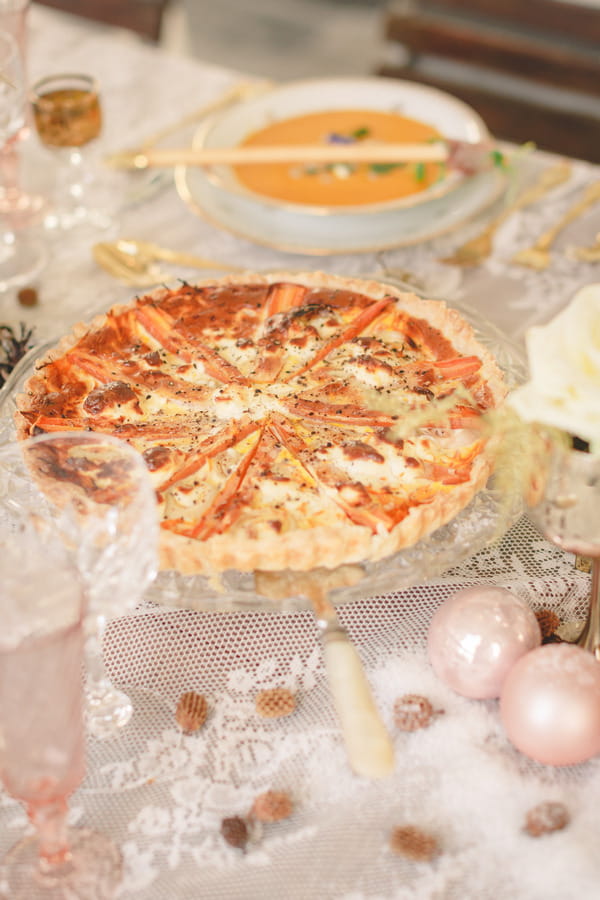 Quiche on wedding table