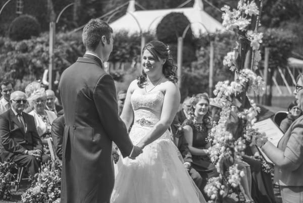 Wedding ceremony at Narborough Hall Gardens