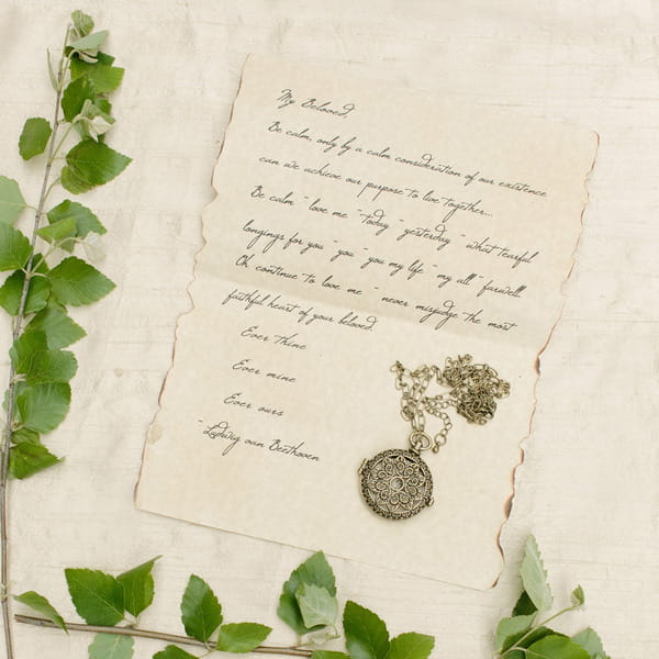 Beethoven love letter from wedding shoot