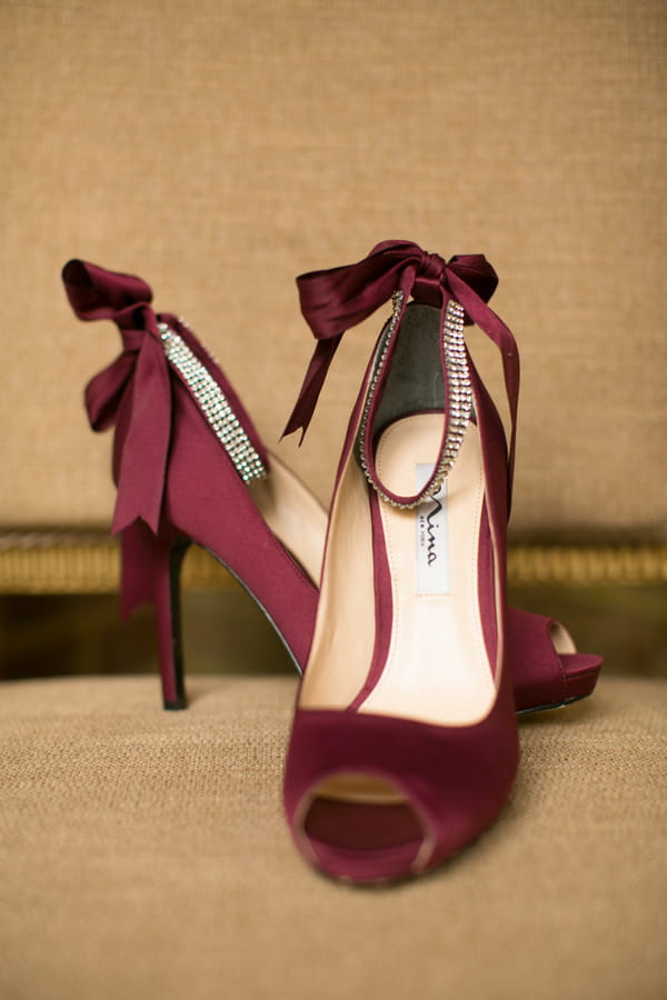 Marsala coloured wedding shoes