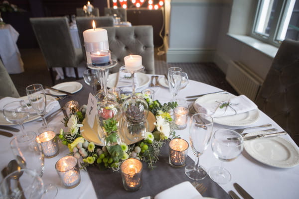 City chic wedding table styling