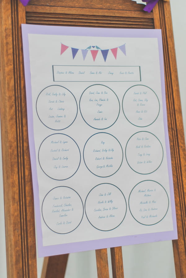 Wedding table plan