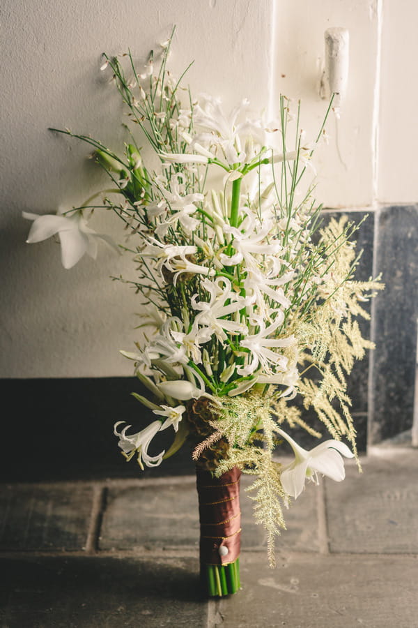 Tall bridal bouquet